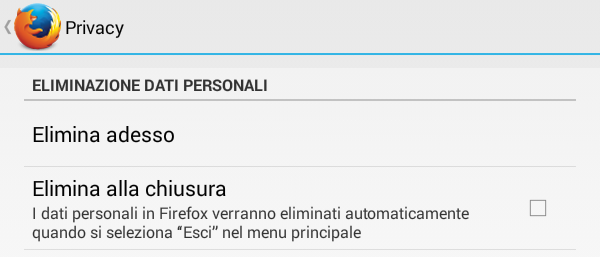 Firefox per Android cronologia (2)