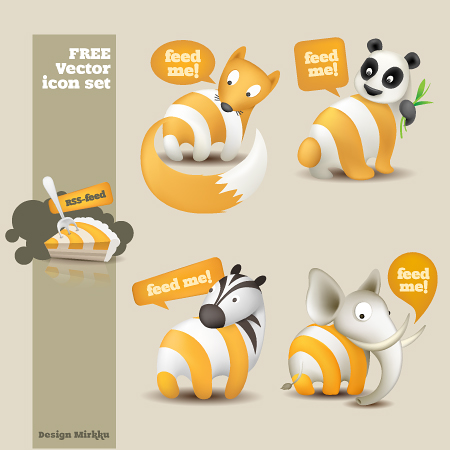 Icone Feed-RSS Animali