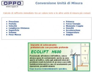 Conversione delle unità di misura