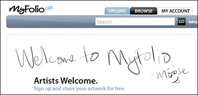 Social network per gli artisti : Myfolio