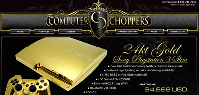 Computer Choppers : iPod Nano, iPod touch, iPhone, PS3, XBOX3, macBook, MacBook Pro, iMac, iPhone 3G In oro