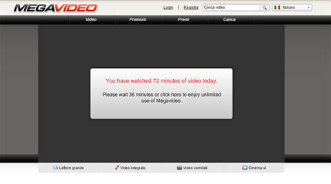 Megavideo : Come Aggirare il Limite dei 72 Minuti