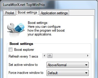 TopWinPrio : Aumentare Prestazioni Windows