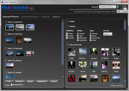 Flickr Schedulr : Programmare Upload Foto Flickr