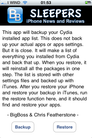Come creare un backup delle applicazioni scaricate con Cydia
