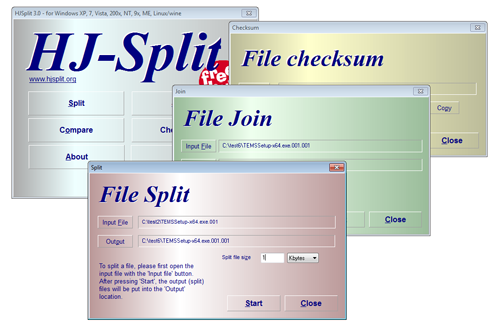 dividere file in più parti