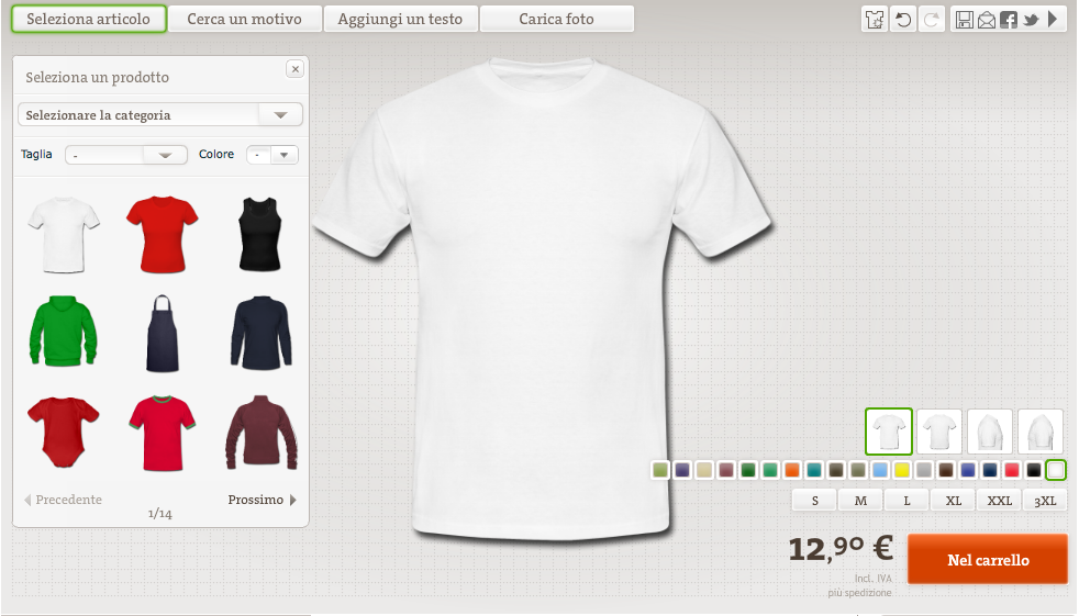 spreadshirt, creare negozio magliette