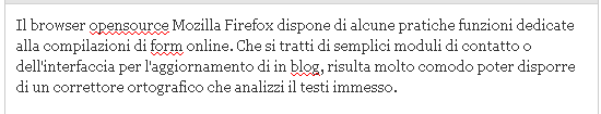 Firefox Controllo Ortografico