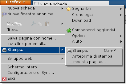 Stampare una pagina web con Firefox