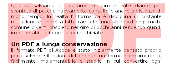 Cosa è lo standard PDF/A