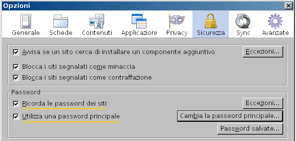 Gestire le password con Firefox