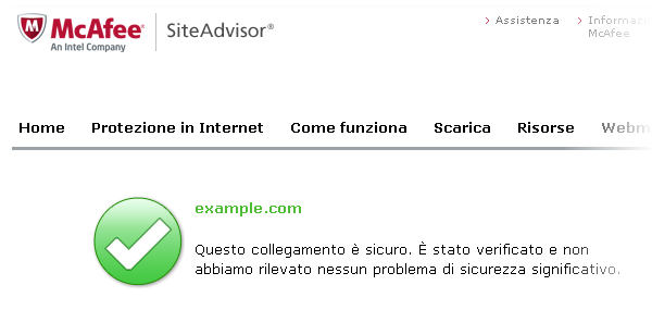 McAfee SiteAdvisor