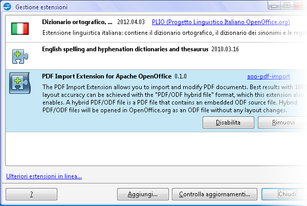 Modificare un file PDF con OpenOffice