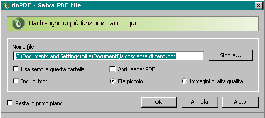 Convertire file in PDF con doPDF