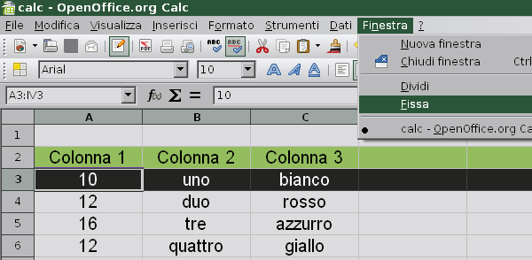 OpenOffice Calc