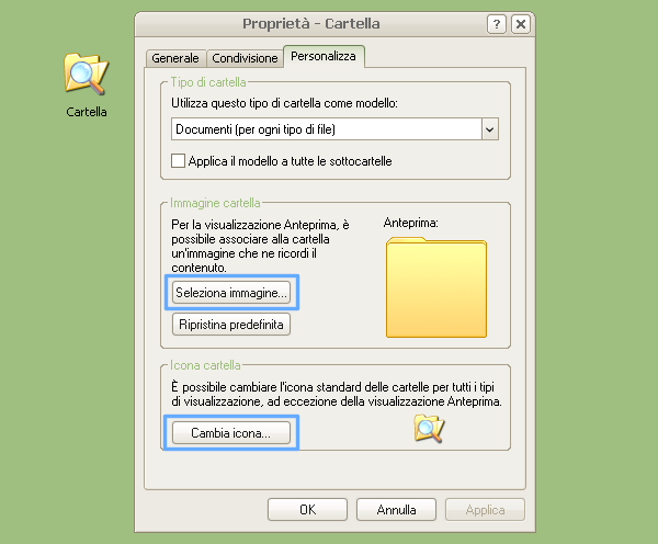 Cartelle di Windows, cambiare icona ed immagine