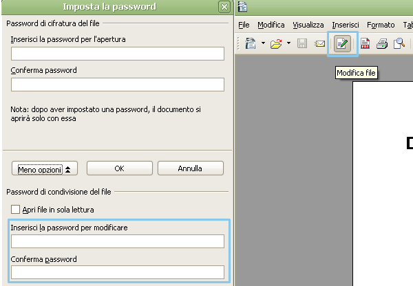 OpenOffice, proteggere i documenti con una password