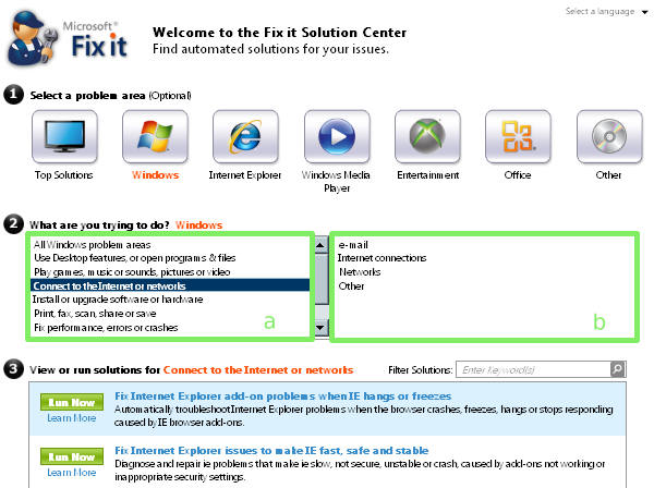 Procedura Microsoft Fix It