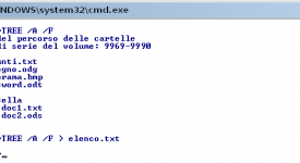 TREE elenco file cartelle