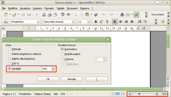 OpenOffice Zoom