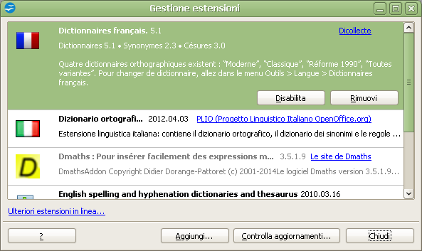 OpenOffice, aggiungere nuovi dizionari
