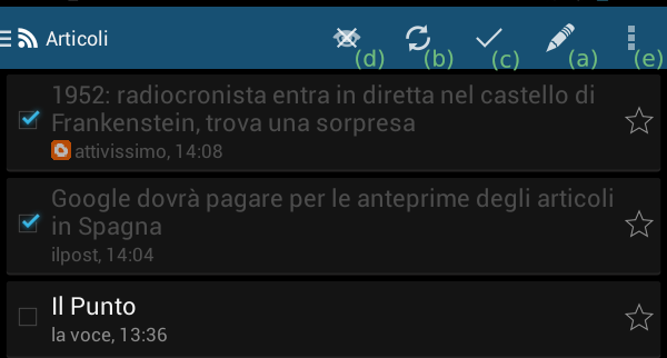 Flym, per leggere i feed RSS su Android