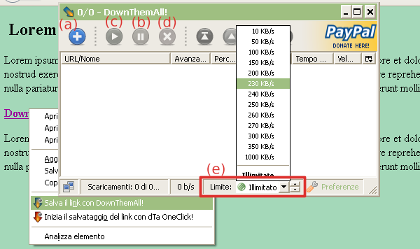 DownThemAll per Firefox, come scaricare un file