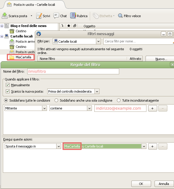 Thunderbird, come filtrare la posta