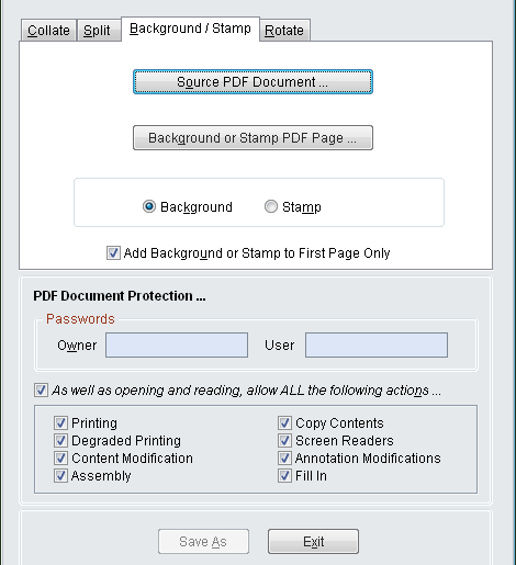 Aggiungere una filigrana ad un PDF con PDFTK Builder
