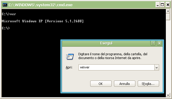 WinVer, scoprire la versione di Windows in uso