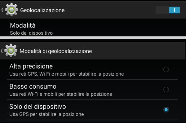 Android geolocalizzazione