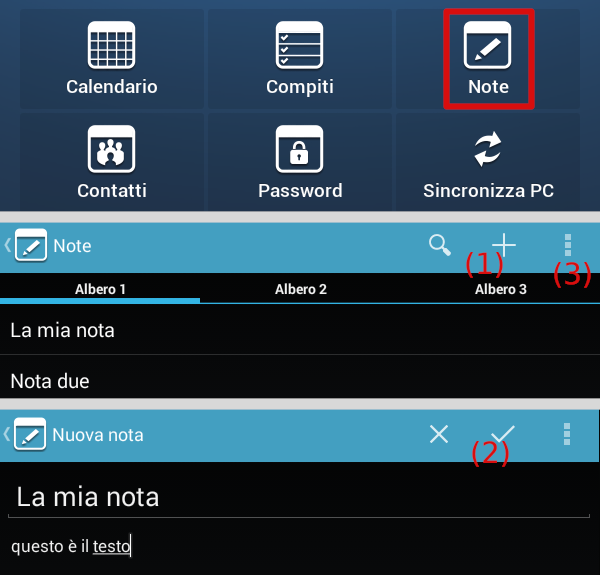 EssentialPIM per Android Note Appunti