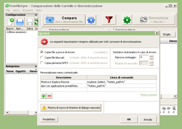 FreeFileSync, un programma per sincronizzare file e cartelle