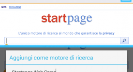 Firefox per Android Motori di Ricerca