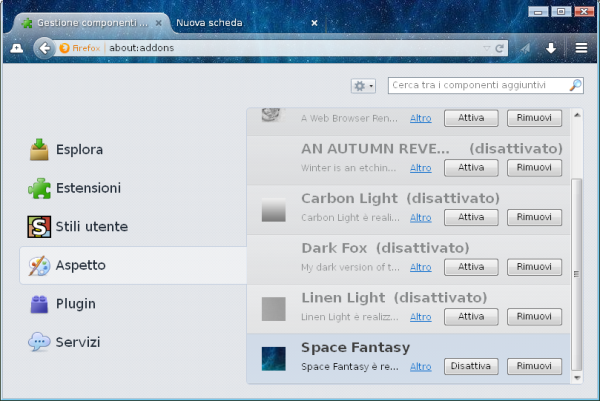 Personalizzare Firefox con i temi