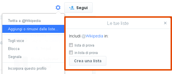 Twitter Liste Aggiungi