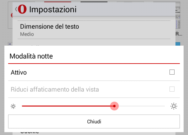 Opera Mini Notte