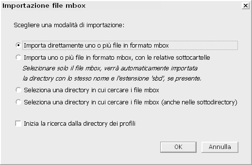 Thunderbird importare Mbox 02