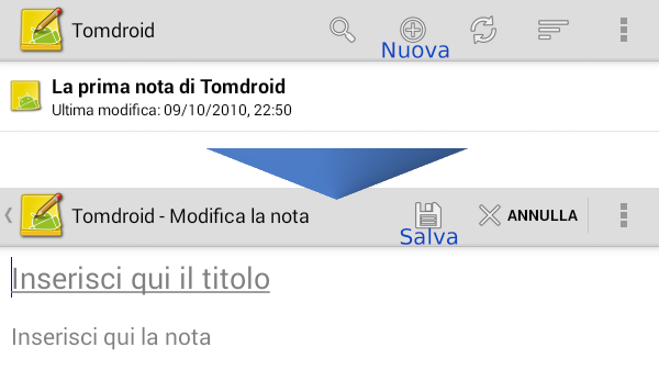 Tomdroid, gestire note ed appunti su Android