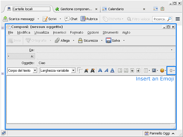 Usare gli emoji in Thunderbird
