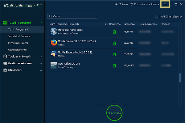 IObit Uninstaller Italiano