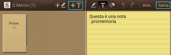 Samsung S Memo, come scrivere un promemoria