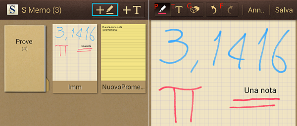 Samsung S Memo disegno