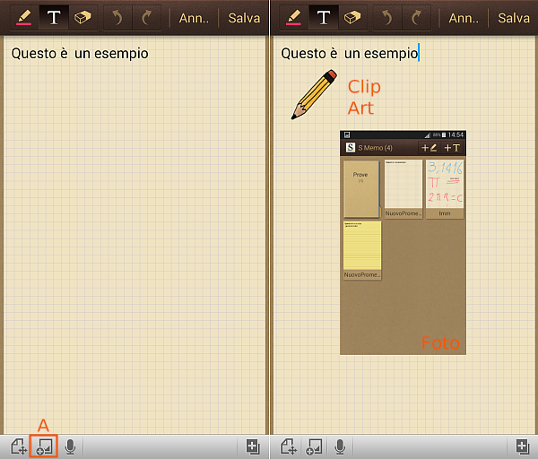 Samsung S Memo, aggiungere una foto alle note