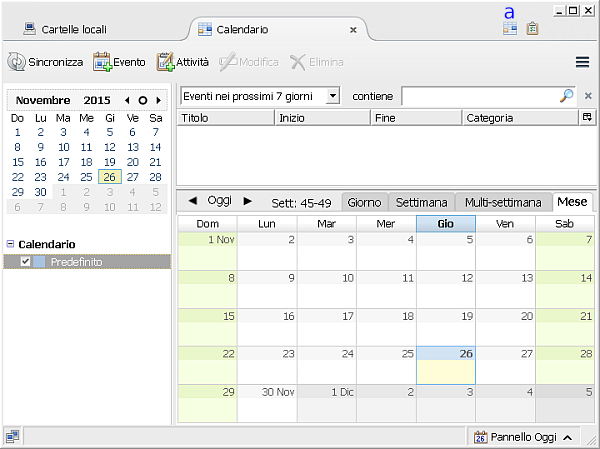 Thunderbird, aggiungere un nuovo calendario