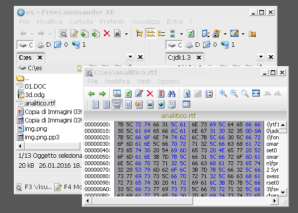 FreeCommander, visualizzare file di testo ed immagini