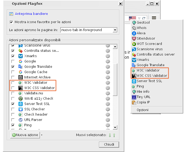 Flagfox per Firefox, verificare i codici CSS ed HTML