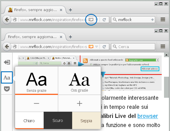Firefox Modalità Lettura