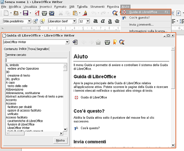 LibreOffice, aggiungere la guida offline