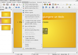 LibreOffice Impress menù Diapositiva
